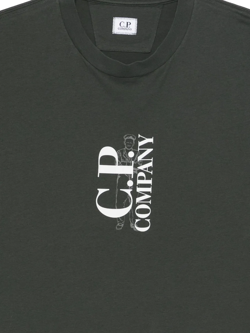 C.P. Company T-shirt met logoprint Grijs