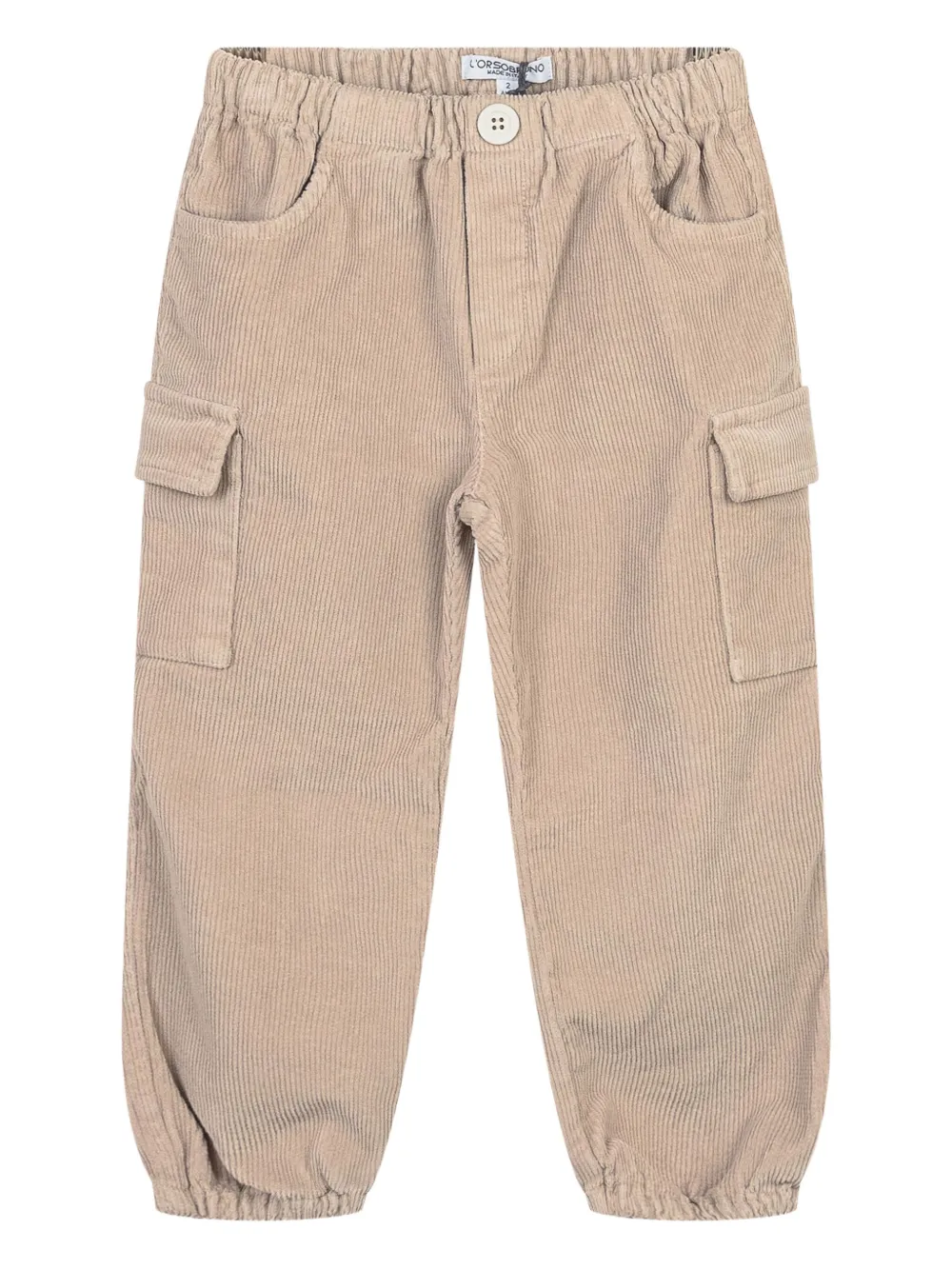L'ORSOBRUNO corduroy cargo trousers | Neutrals | Image 1