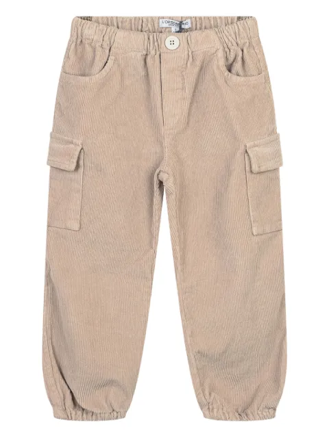 L'ORSOBRUNO pantalones cargo de pana