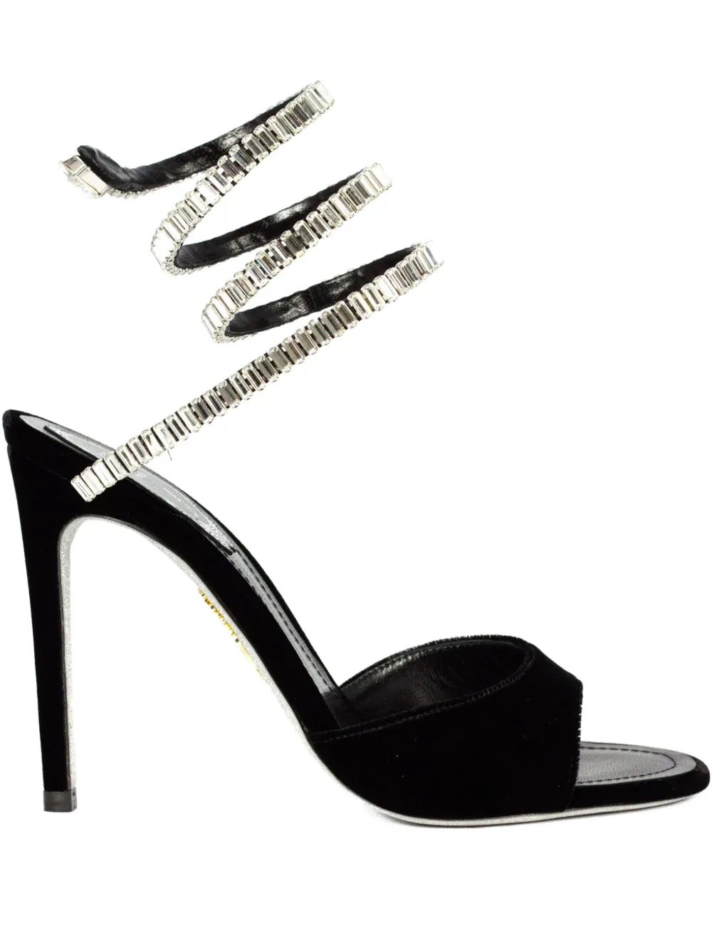 René Caovilla 104 mm stiletto sandalen met stras Zwart