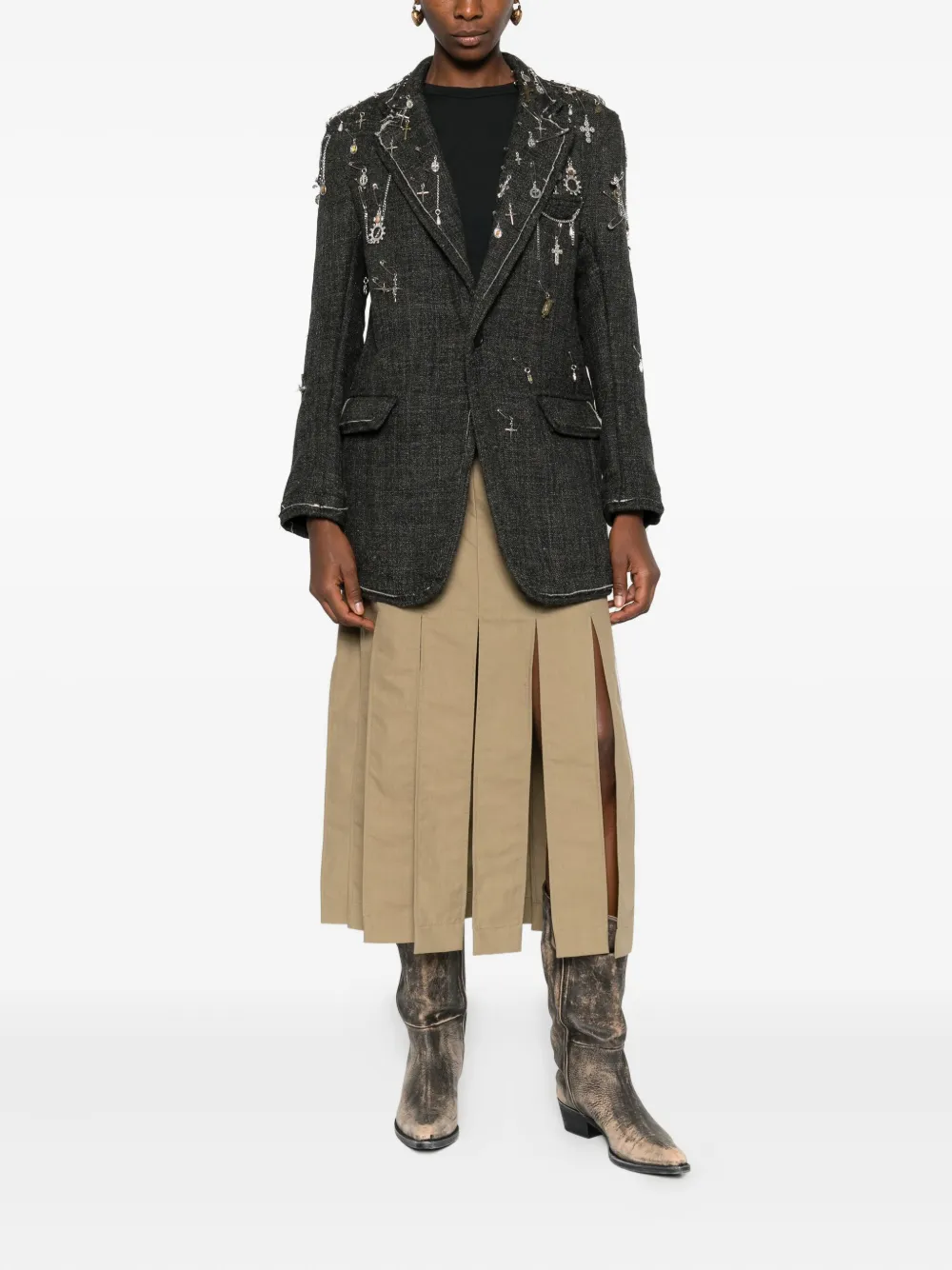 R13 Embellished single-breasted jacket | Fitted Jackets | Image 2