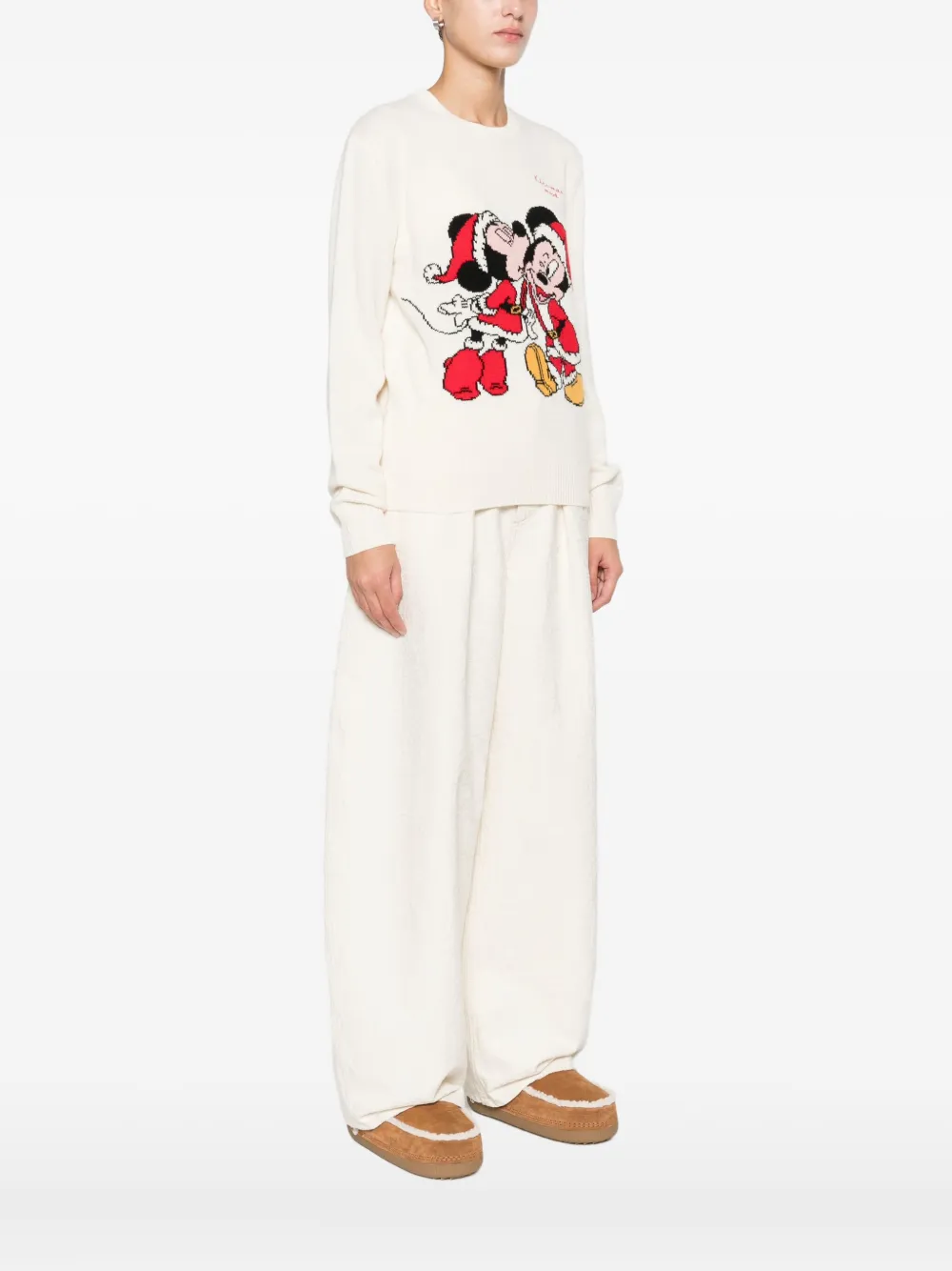Mc2 Saint Barth Crew Neck Sweater In White