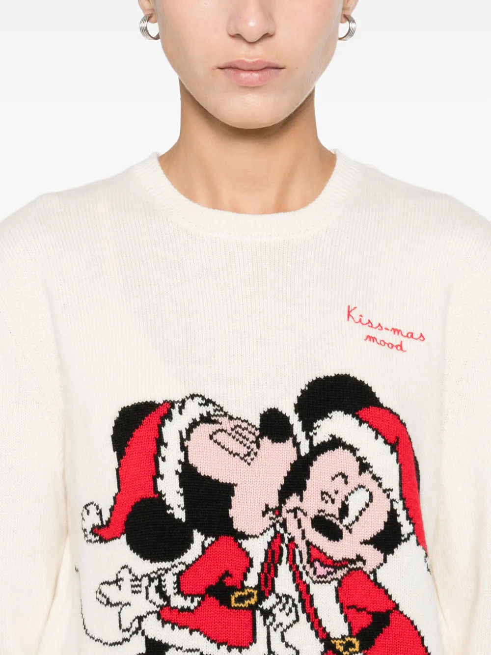 Mc2 Saint Barth Crew Neck Sweater In White