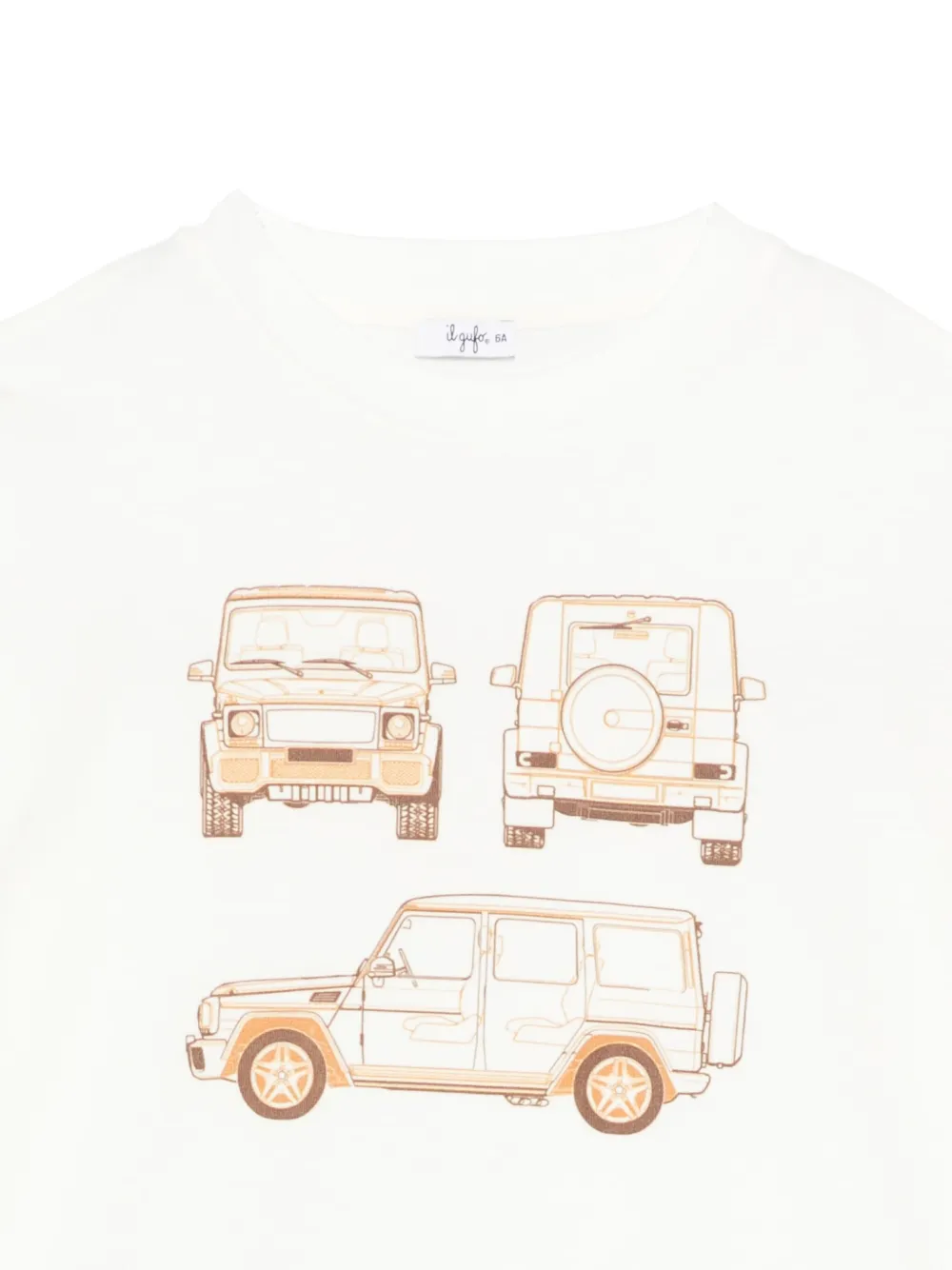 Il Gufo T-shirt met grafische print Wit