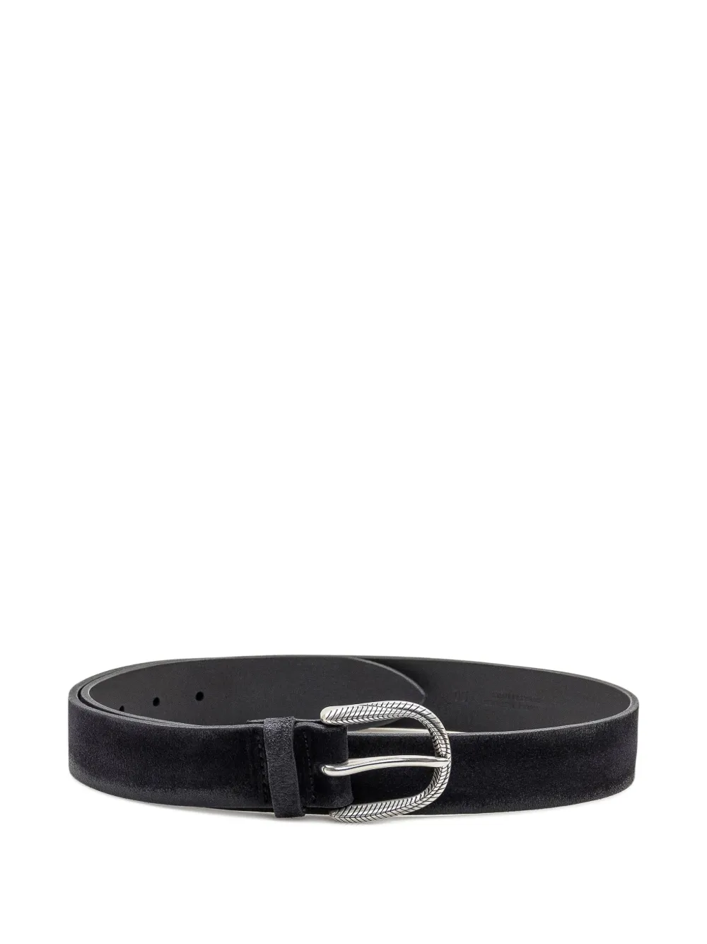 Orciani ceinture en daim à design gravé | noir | Image 1