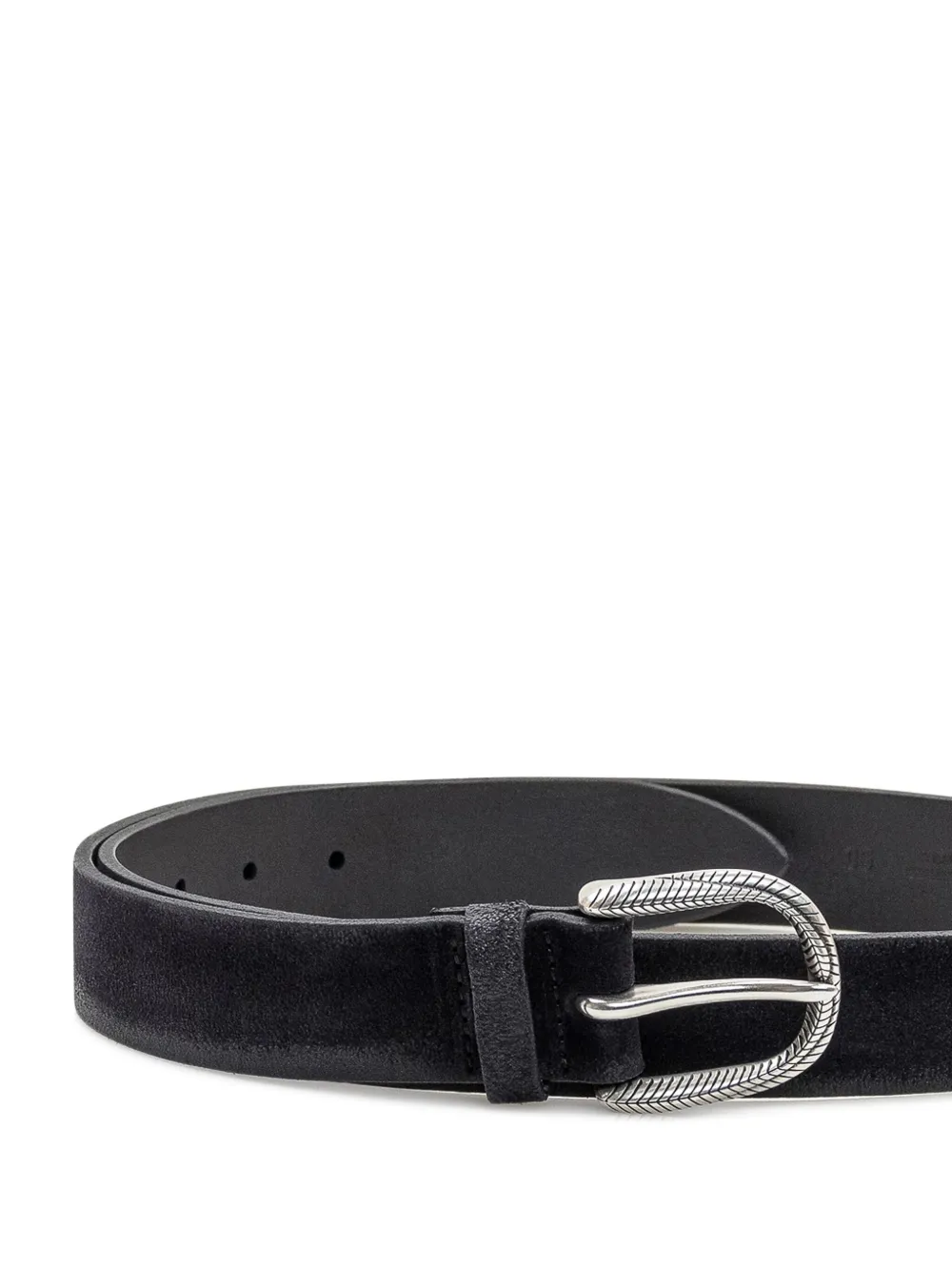 Orciani engraved suede belt - Zwart