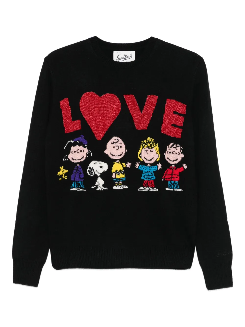 MC2 Saint Barth suéter tejido en intarsia New Queen en colaboración con Peanuts | negro | Image 1