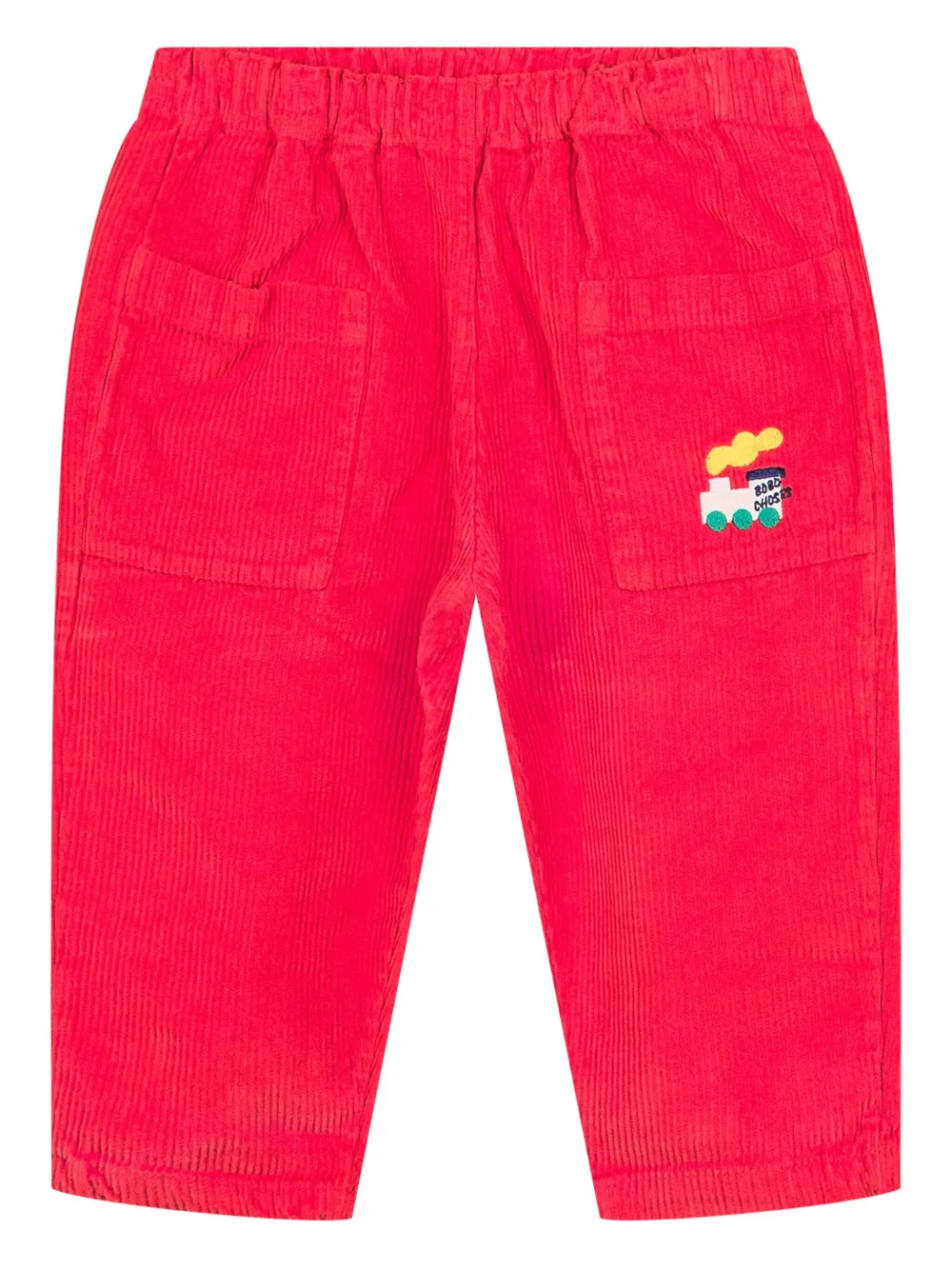 Bobo Choses Choo Choo corduroy trousers | Red | Image 1