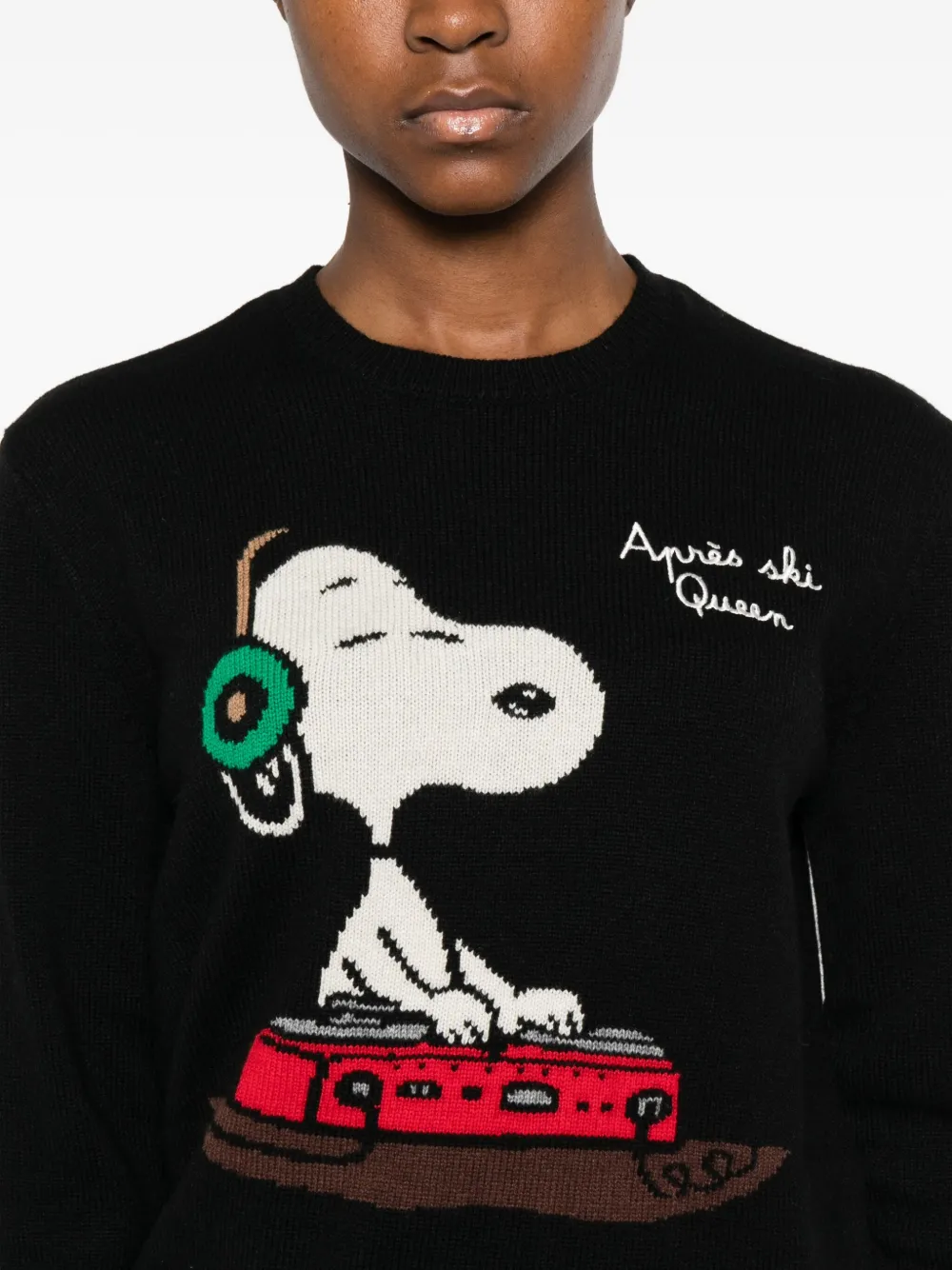 Mc2 Saint Barth X Peanuts New Queen Jumper In Black