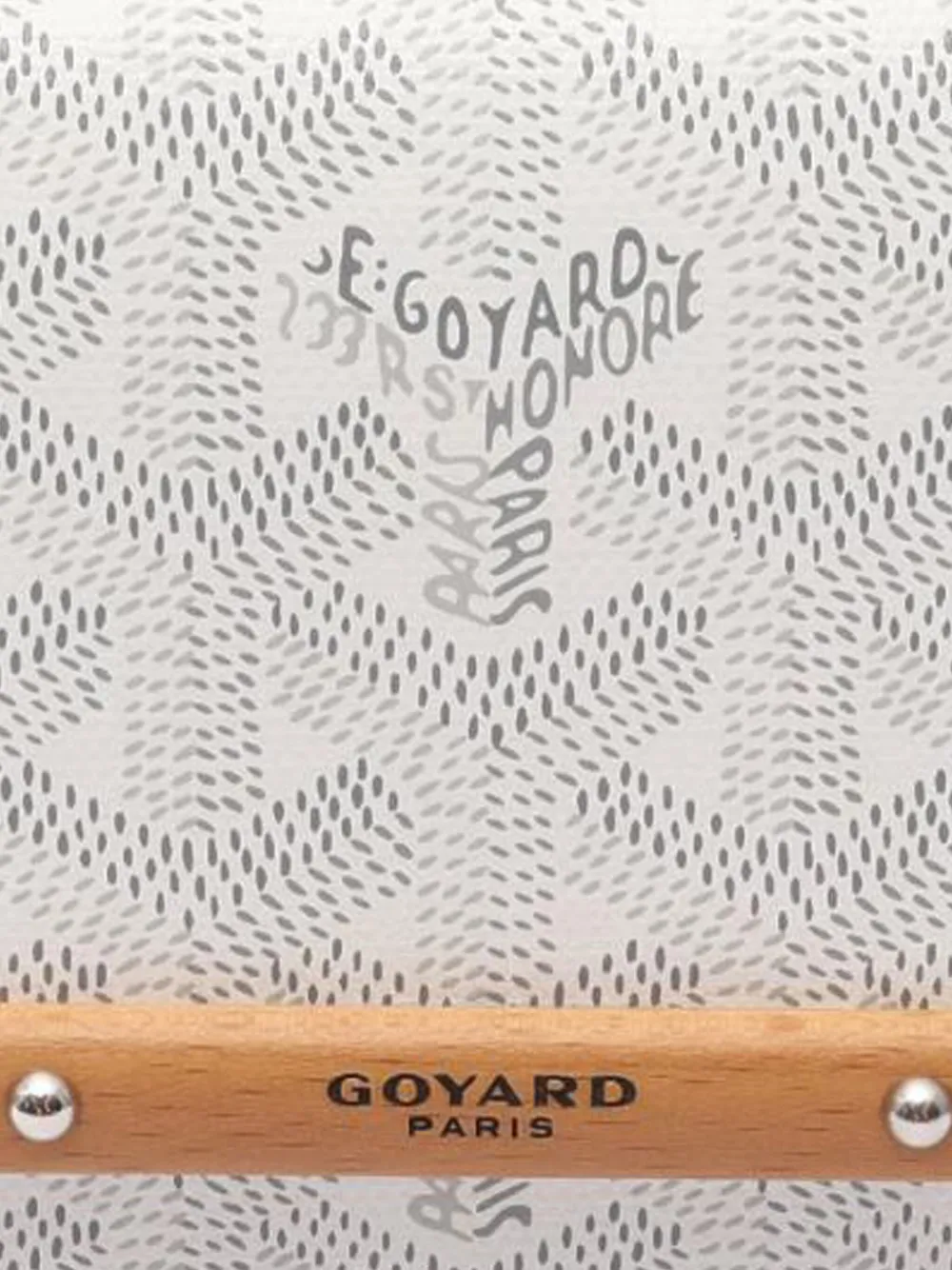 Pre-owned Goyard 2024 Mini Ine Monte Carlo Clutch Pouch In White