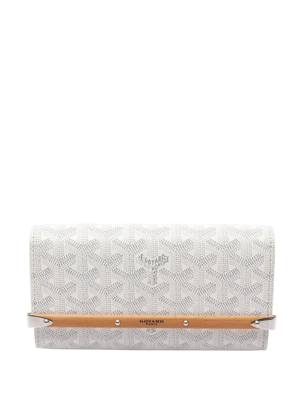 Goyard Pre-Owned 2024 Mini Goyardine Monte Carlo Clutch pouch | White | Image 1