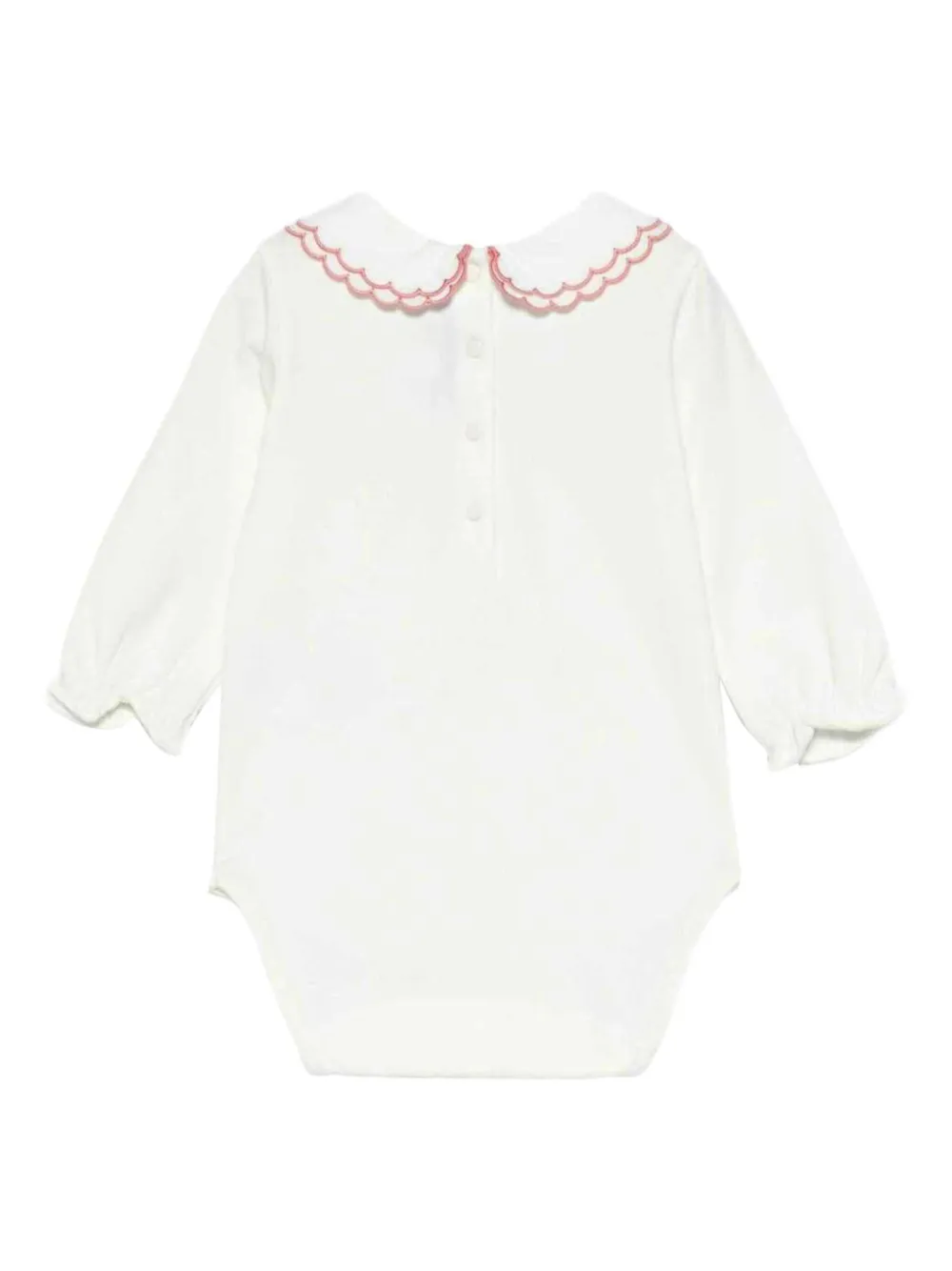 Tartine Et Chocolat Romper met geborduurde kraag Wit