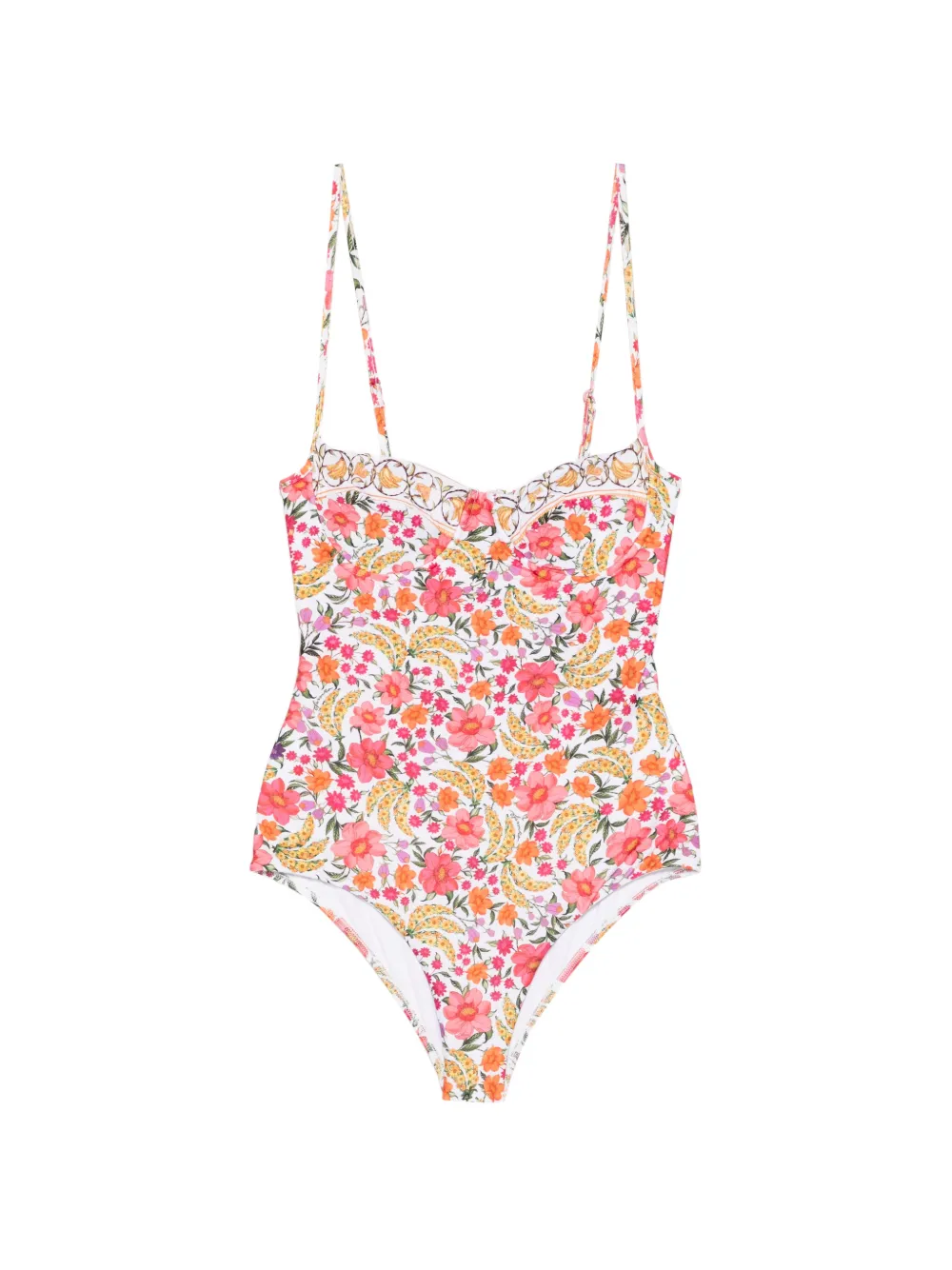 FARM Rio floral-print swimsuit - Bianco