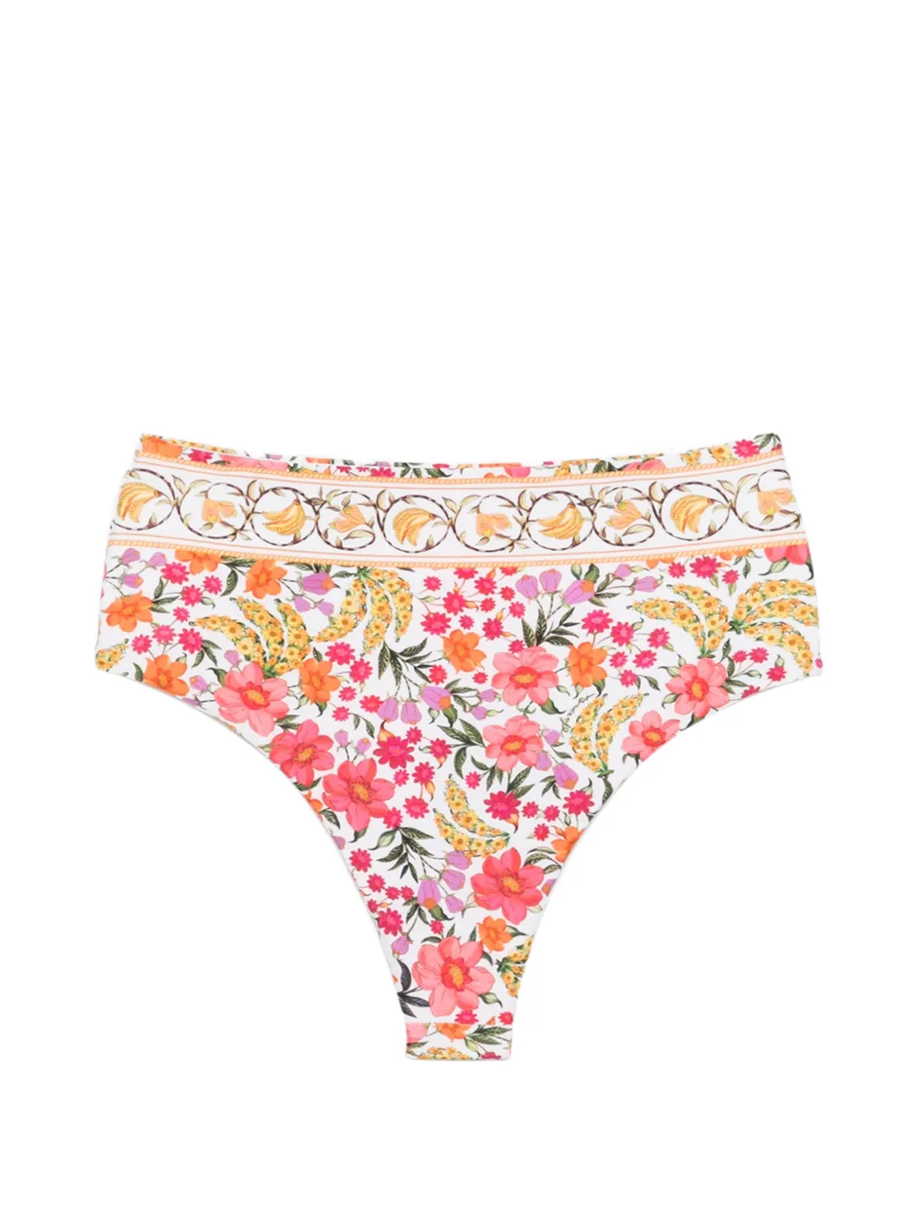  Farm Rio Floral High-waist Bikini Bottom - White 