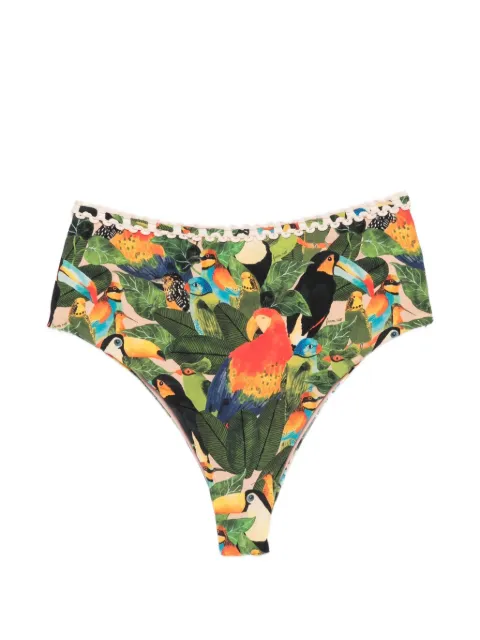 FARM Rio Bird Leaves high-waist bikini bottoms