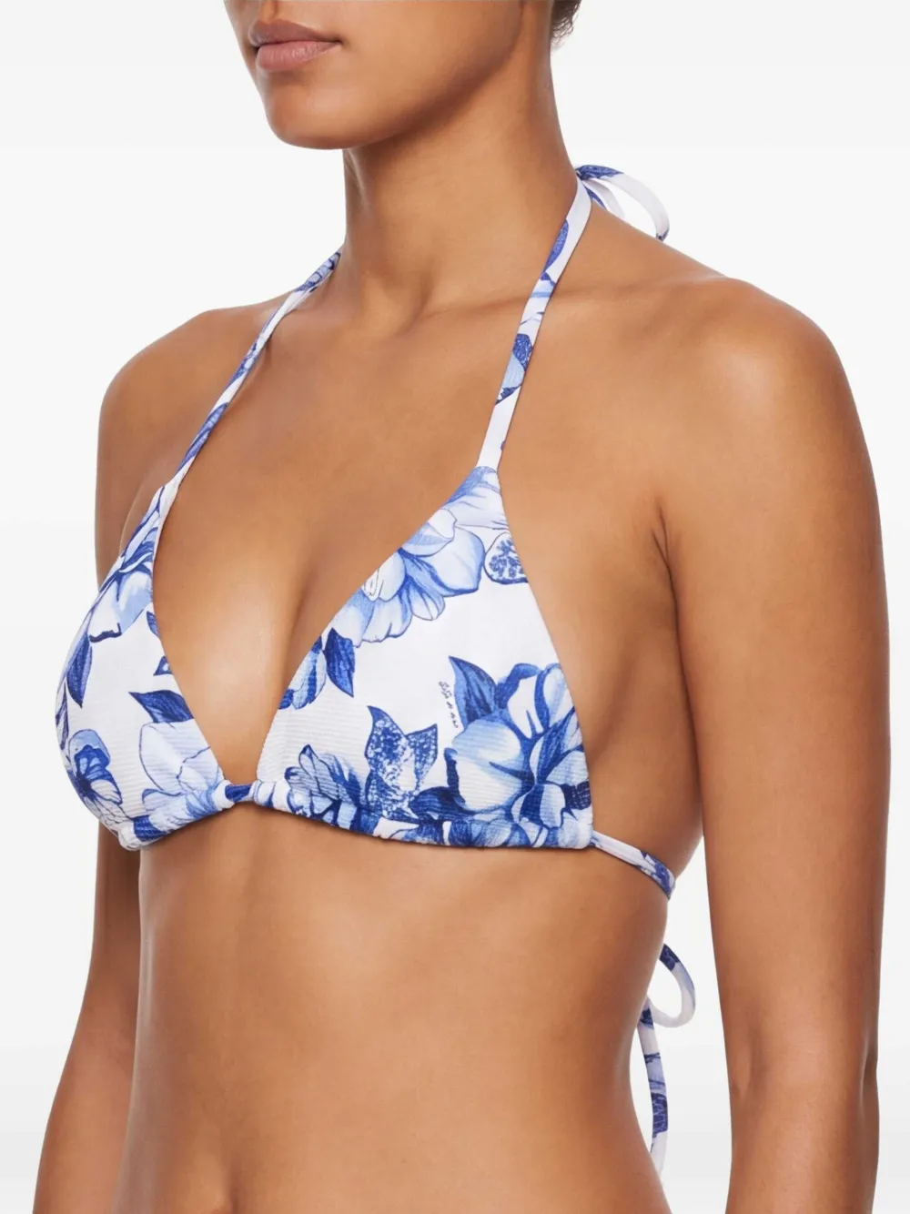 FARM Rio floral triangle bikini top Wit