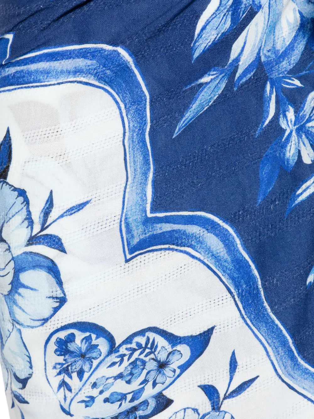 Porcelain Garden Floral-Print Sarong
