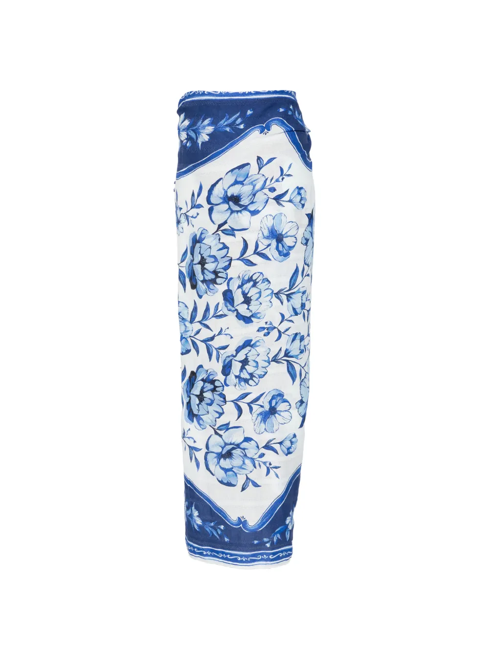 Porcelain Garden Floral-Print Sarong