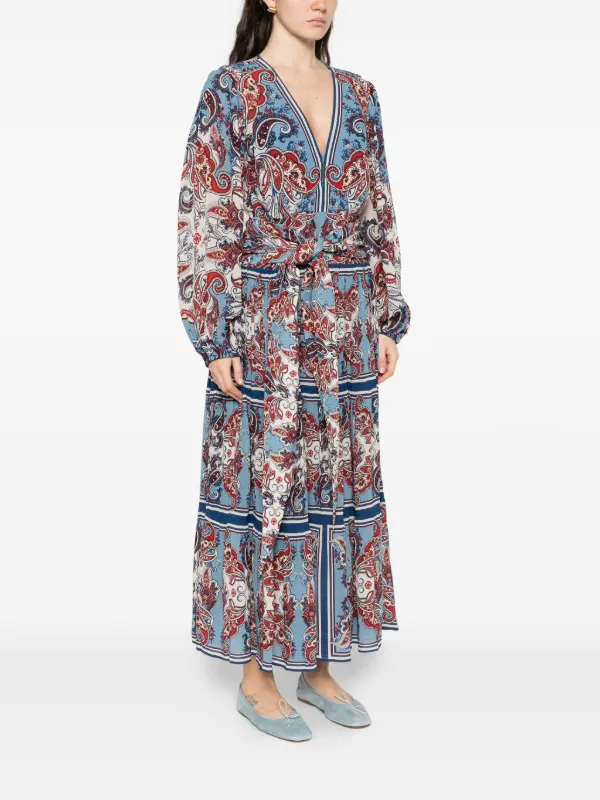 farm rio tiered floral maxi dress Farm Rio White Flower Tiered Maxi Dress by Farm Rio