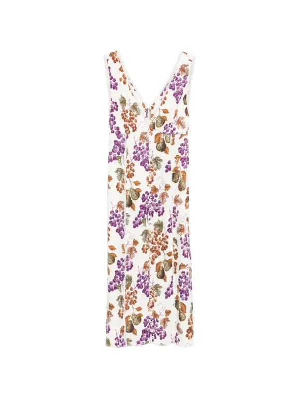 Farm Rio Sleeveless Midi Dress - White