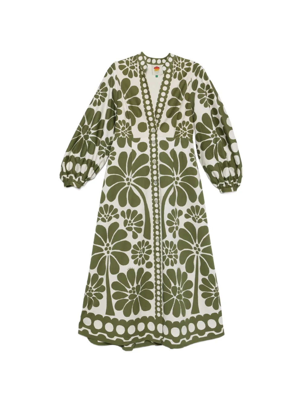 FARM Rio Palermo floral-print midi dress - Bianco