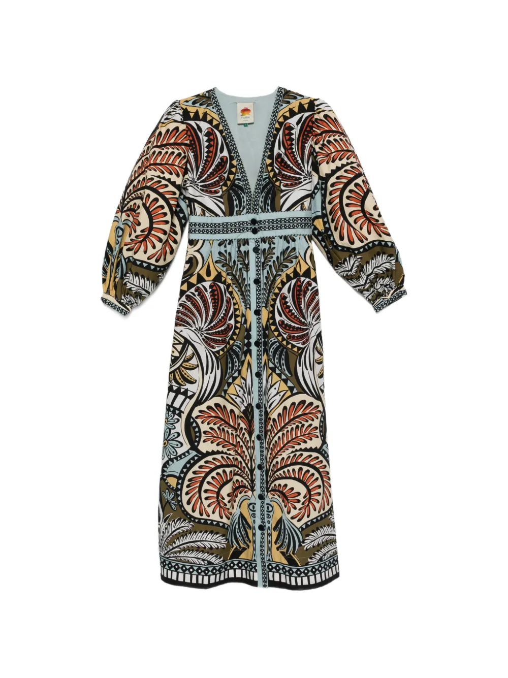 FARM Rio printed V-neck dress - Toni neutri