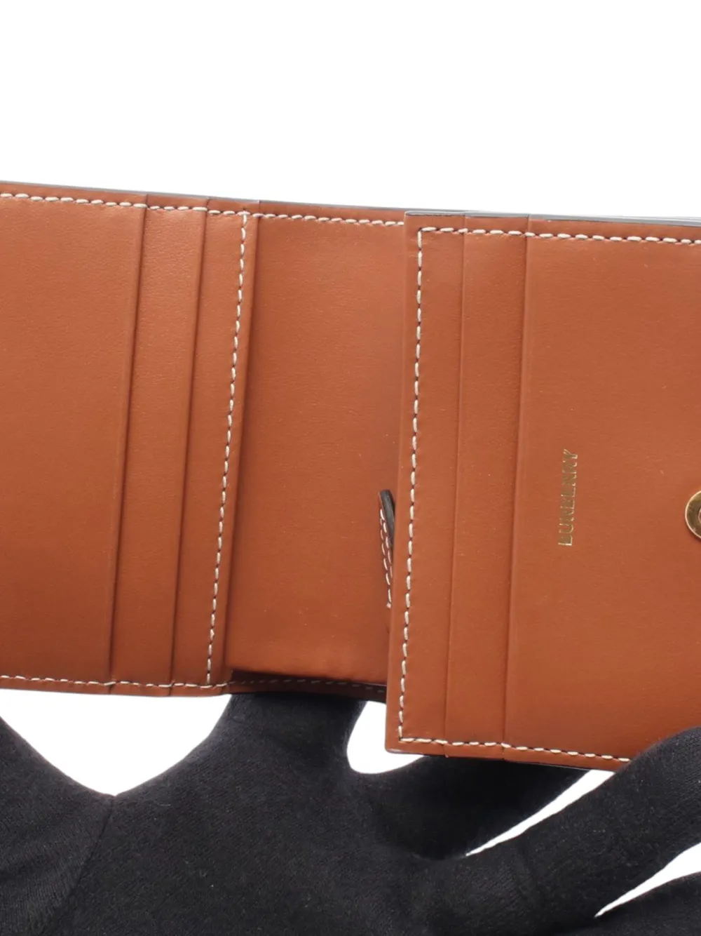 Pre-owned Burberry 2000-2017 Nova Check Bifold Wallet Small Wallets In Brown