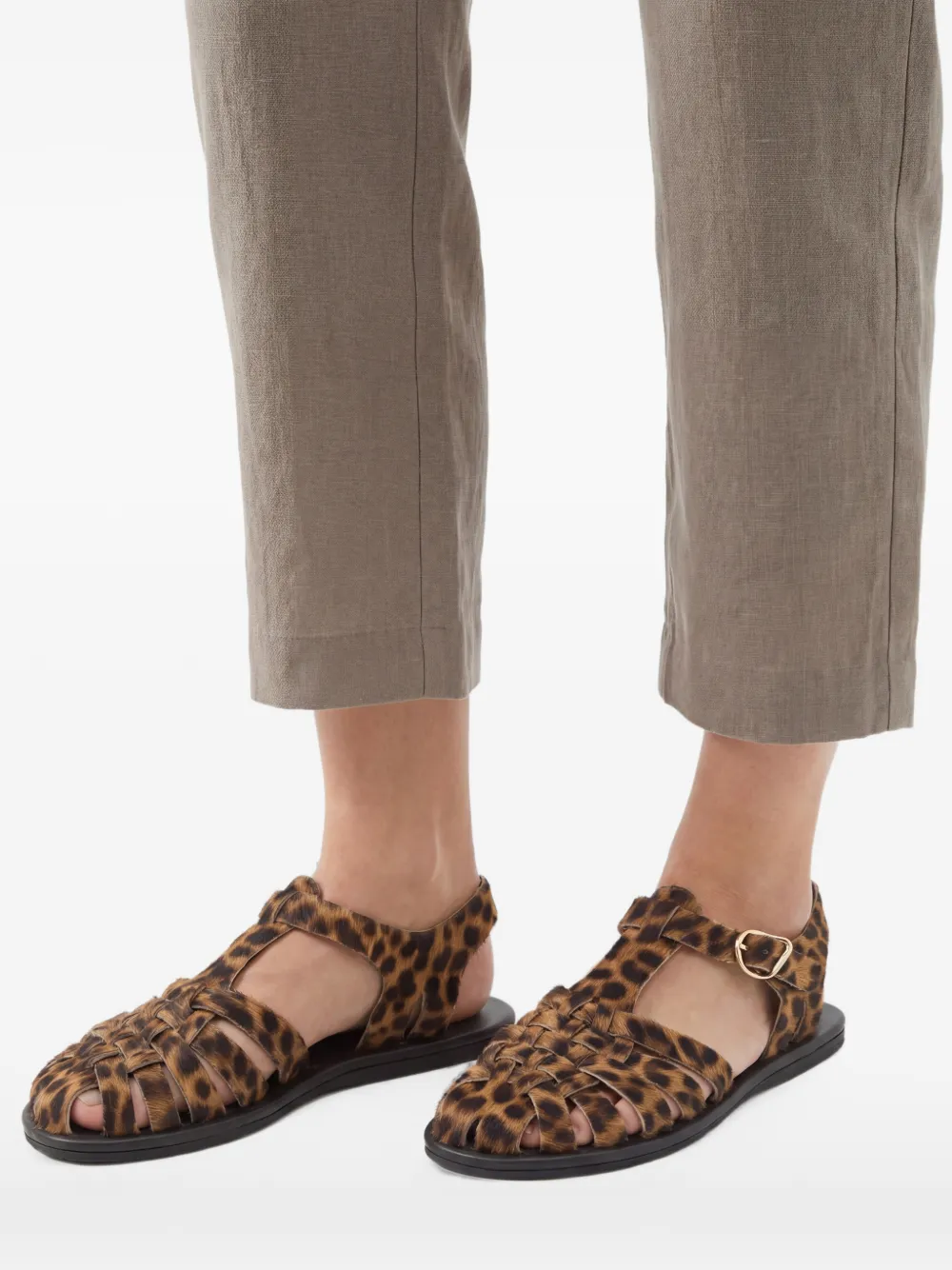 Ancient Greek Sandals Karina gekooide sandalen Bruin