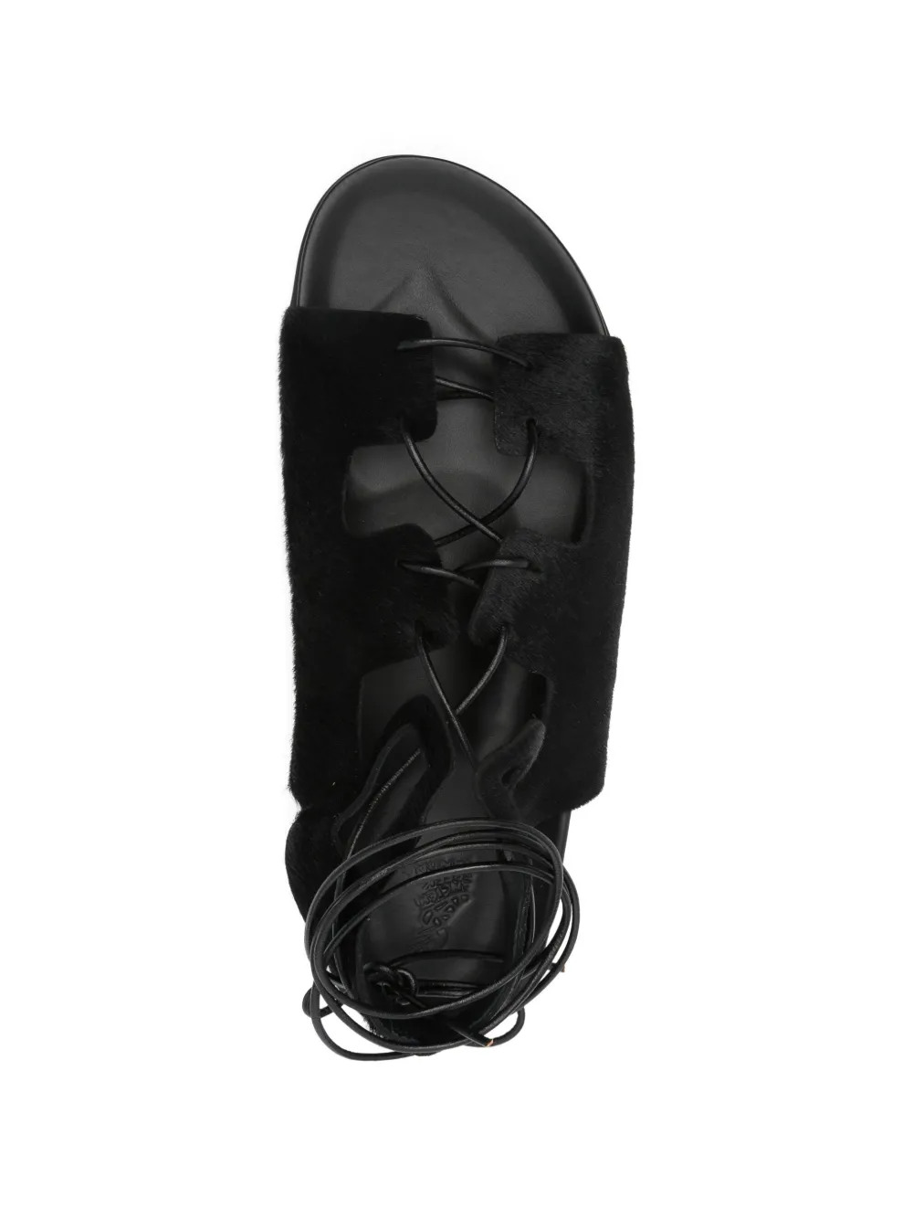 Ancient Greek Sandals Trata Pony sandalen met bandjes Zwart