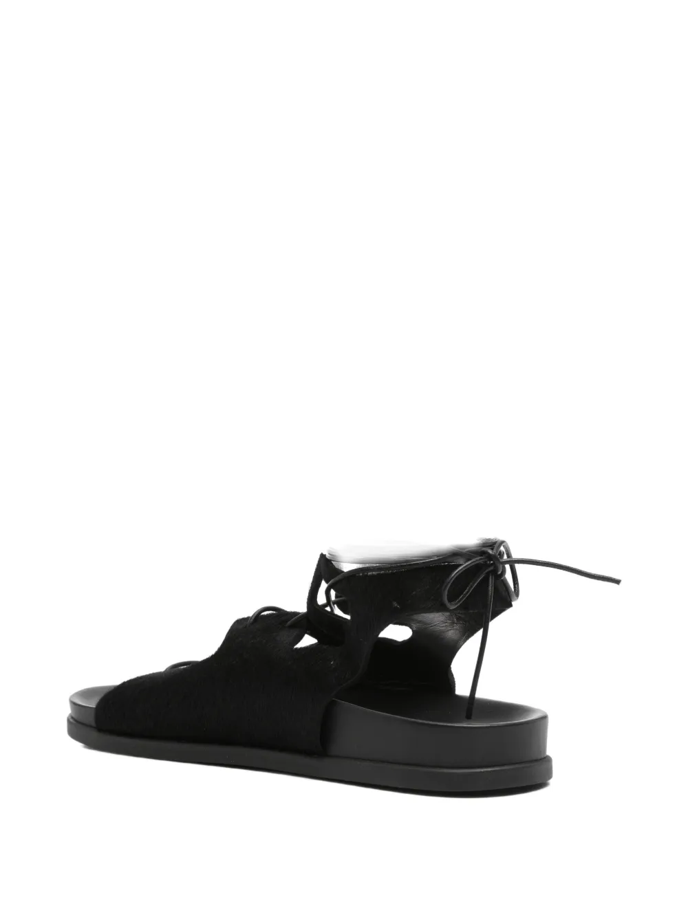 Ancient Greek Sandals Trata Pony sandalen met bandjes Zwart