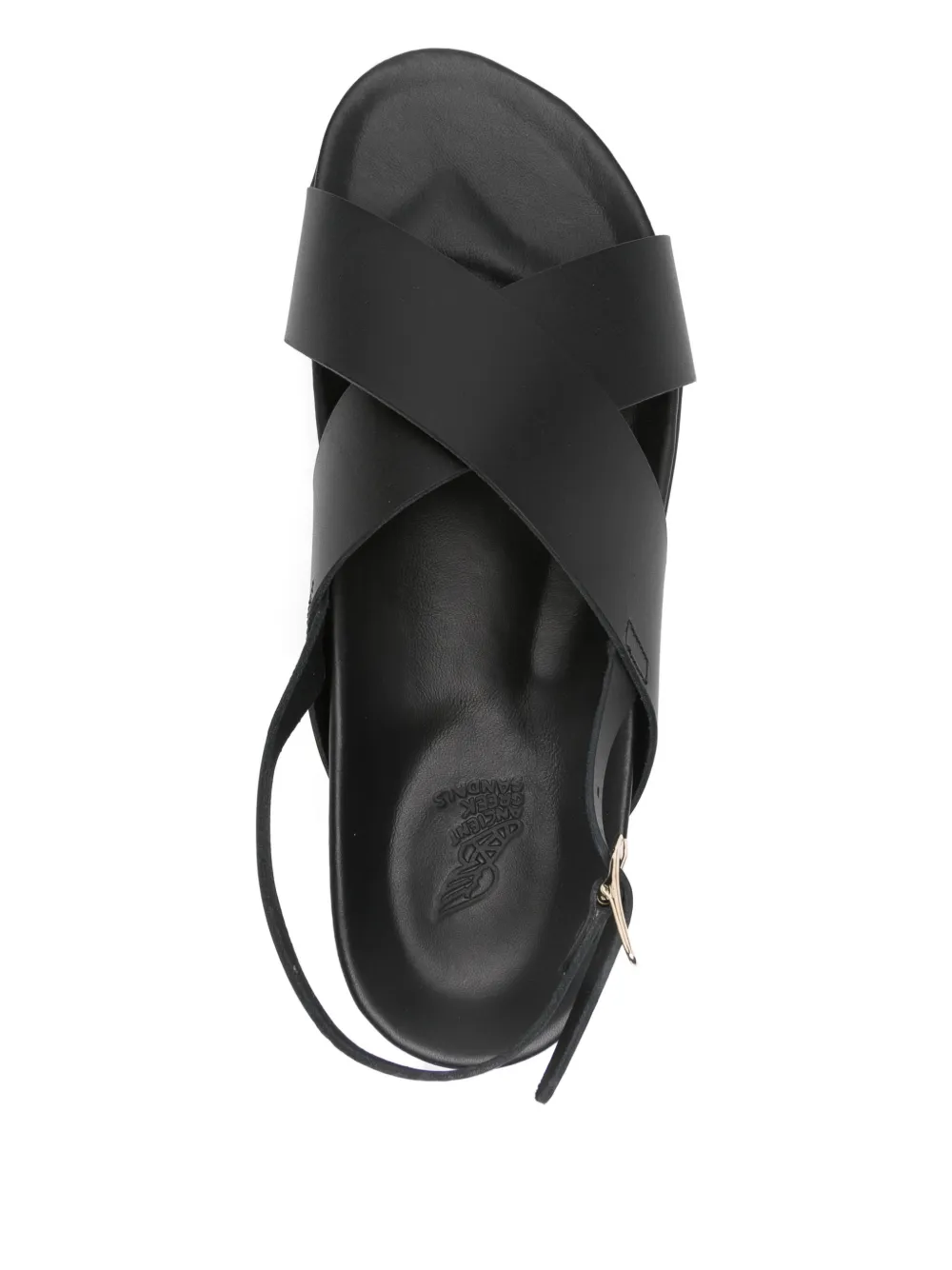 Ancient Greek Sandals Ikesia sandalen met gekruiste bandjes Zwart