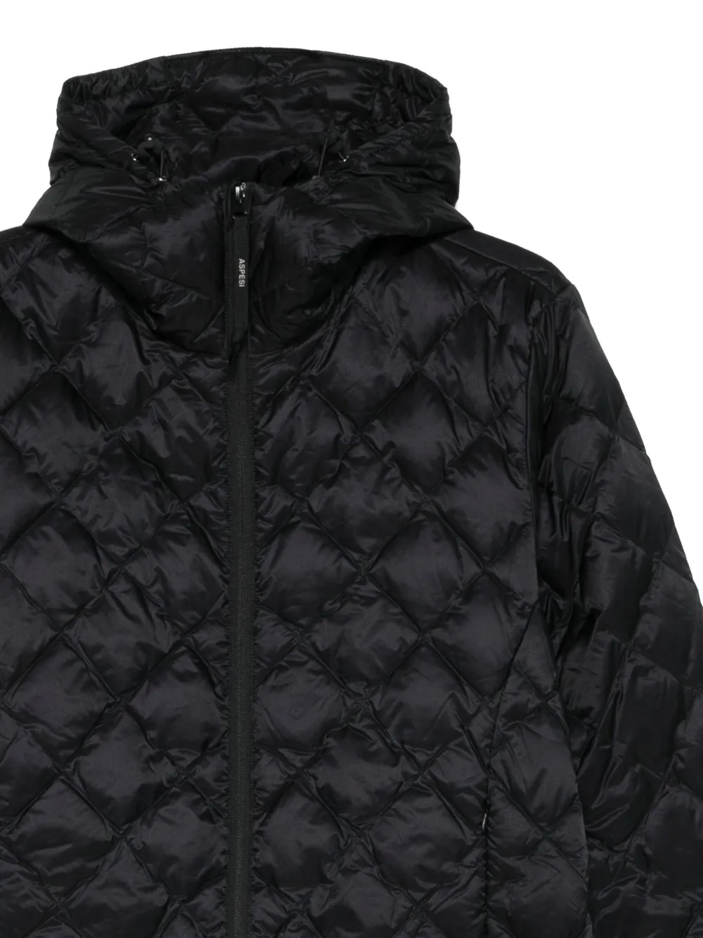 ASPESI Gevoerd jack met capuchon Zwart