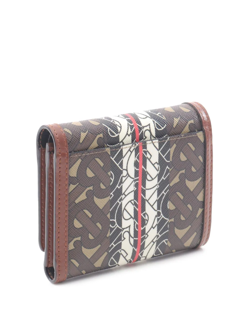 Burberry Pre-Owned 2020-2025 Monogram TB Stripe Coated Canvas Compact Wallet small wallets | Image 2