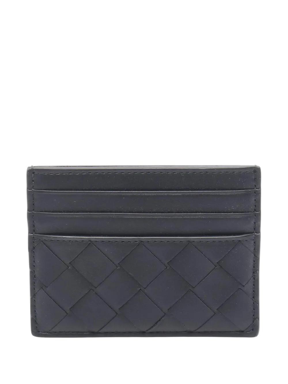 Pre-owned Bottega Veneta 2012-2025 Intrecciato Case Card Holder In Black