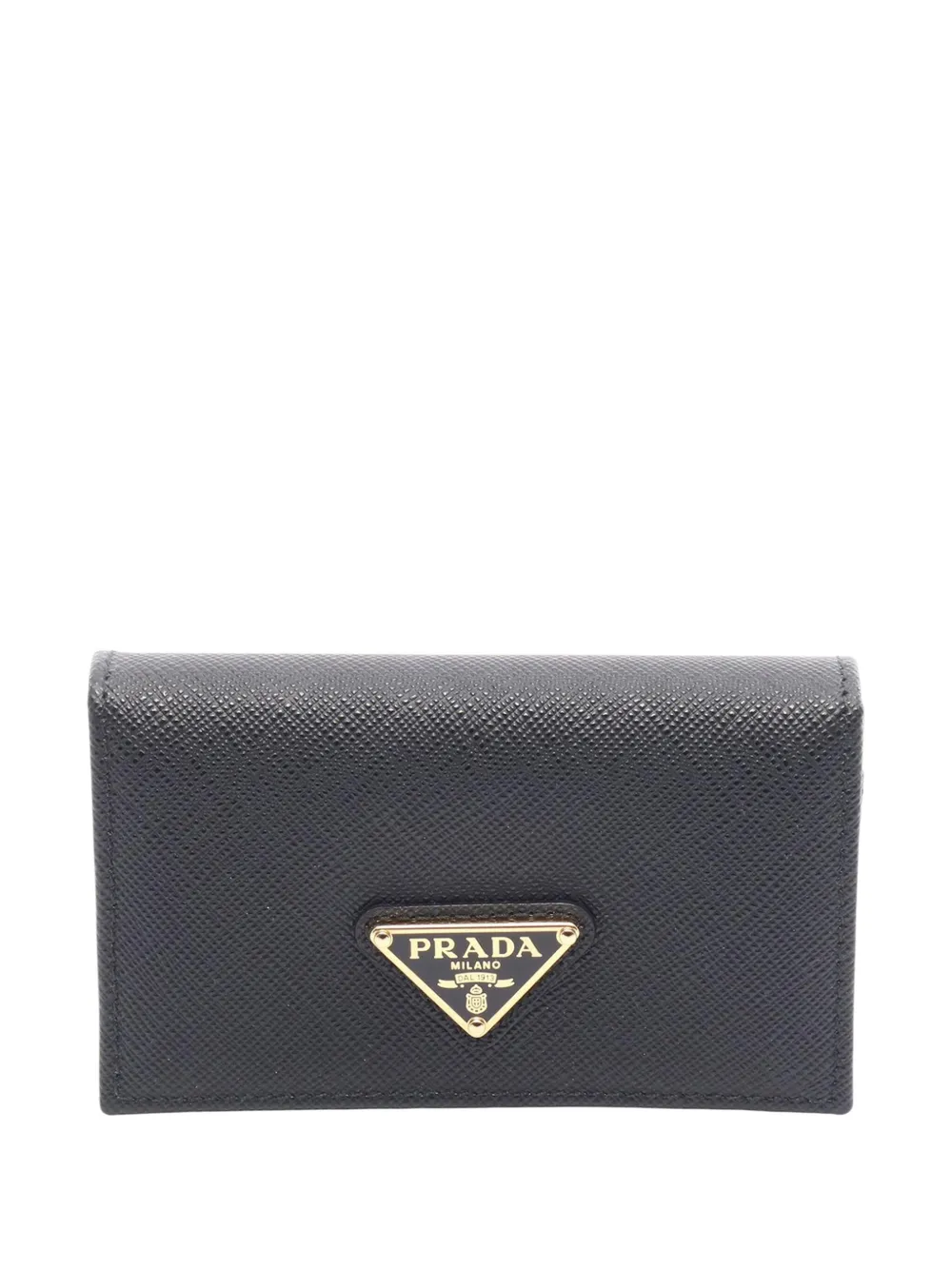Prada Pre-Owned 2013-2025 サフィアーノロゴ カードケース - ブラック