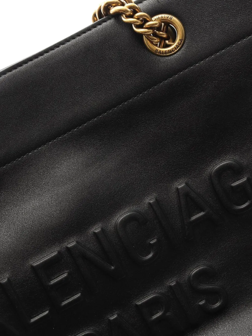 Pre-owned Balenciaga 2000-2025 Medium Leather Duty Free Tote Bag In Black