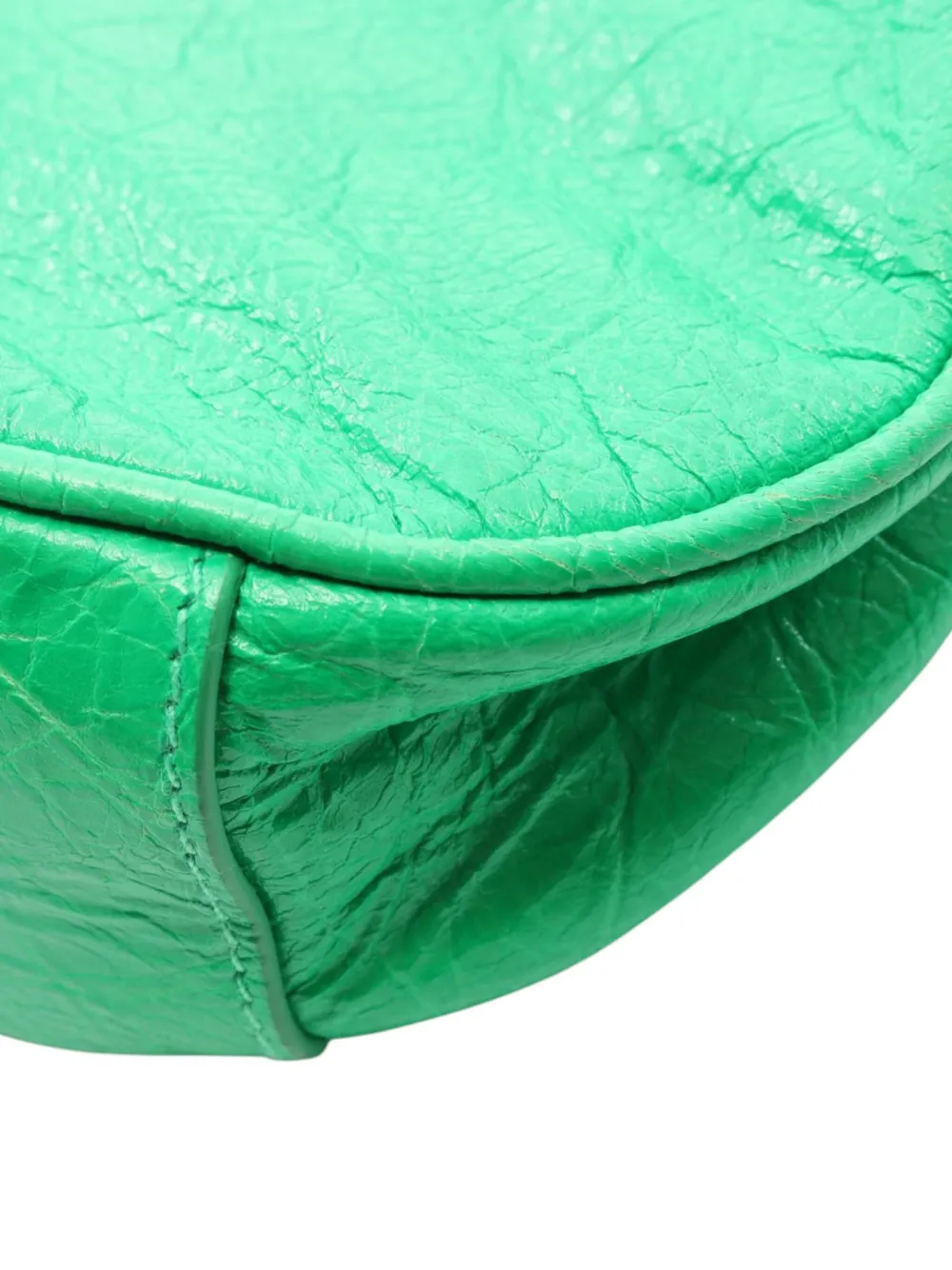 Pre-owned Balenciaga 2005-2025 Mini Lambskin Motocross Le Cagole Crossbody Bag In Green