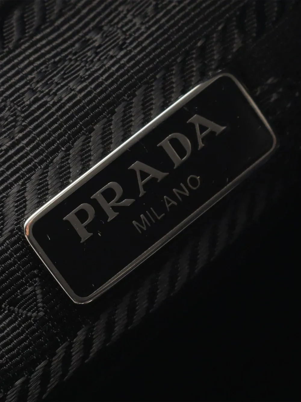 Pre-owned Prada 2013-2025 Tessuto Drawstring Pouch In Black