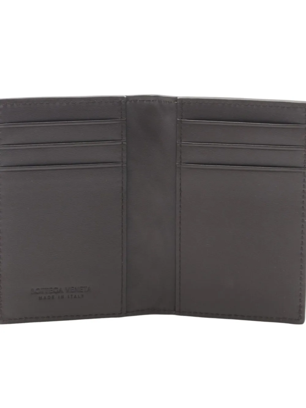 Pre-owned Bottega Veneta 2012-2025 Nappa Intrecciato Case Card Holder In Brown