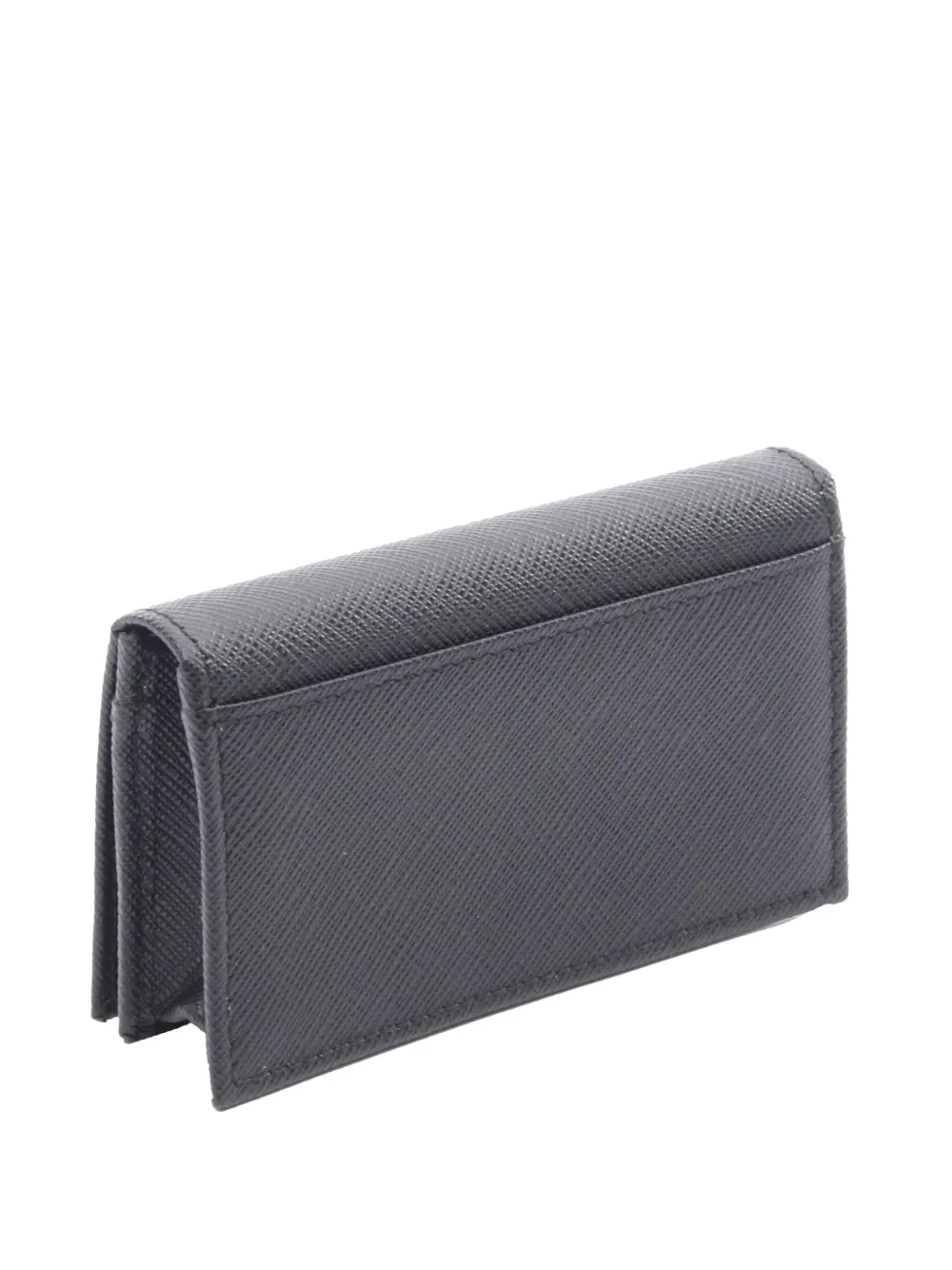 Pre-owned Prada 2013-2025 Saffiano Card Holder In Black