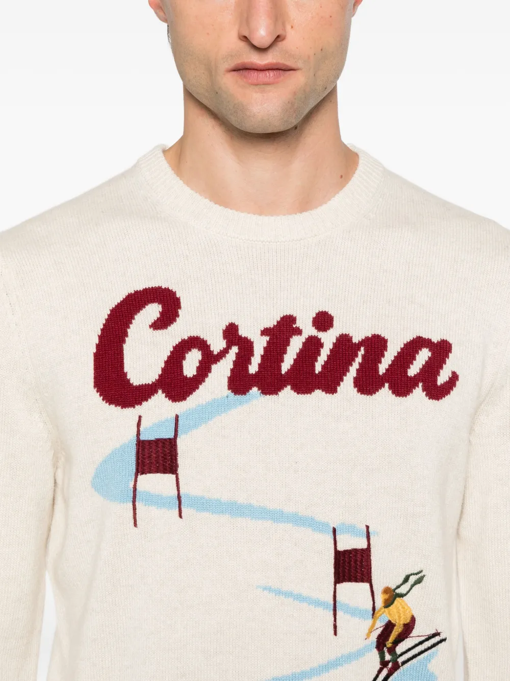 Mc2 Saint Barth Cashmere-blend Jumper In Neutral