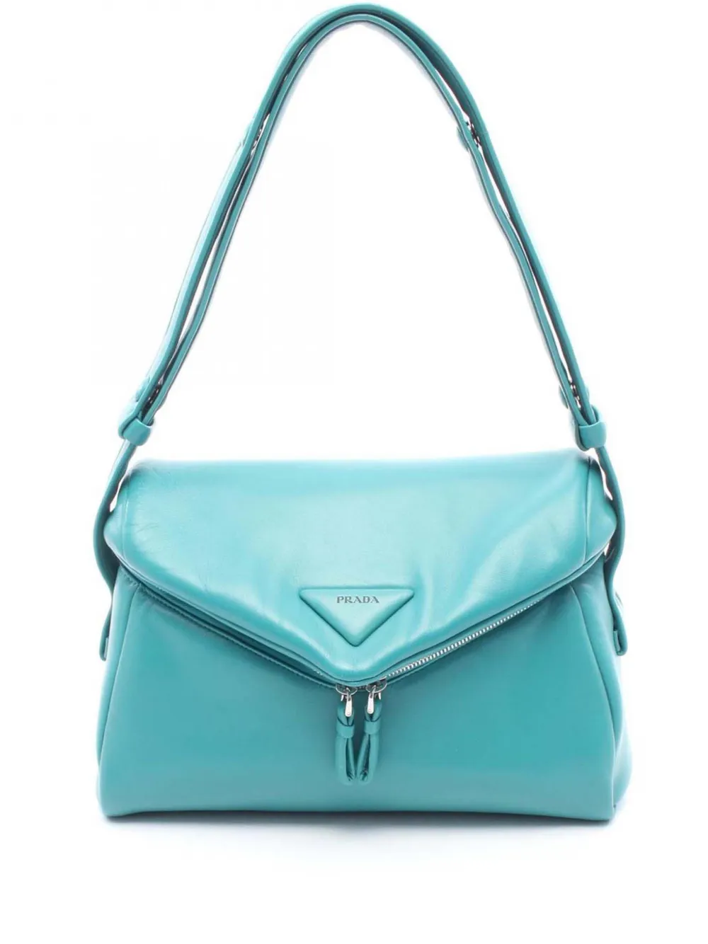 Prada Pre-Owned 2013-2025 レザー パデッド シニョー ショルダーバッグ - グリーン Prada Pre-Owned 2013-2025 レザー パデッド シニョー ショルダーバッグ - グリーン