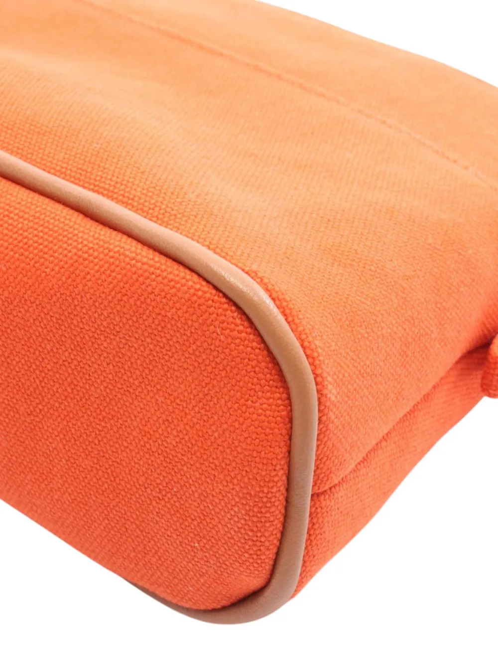 Pre-owned Hermes 2010-2025 Canvas Bolide Case 20 Pouch In Orange