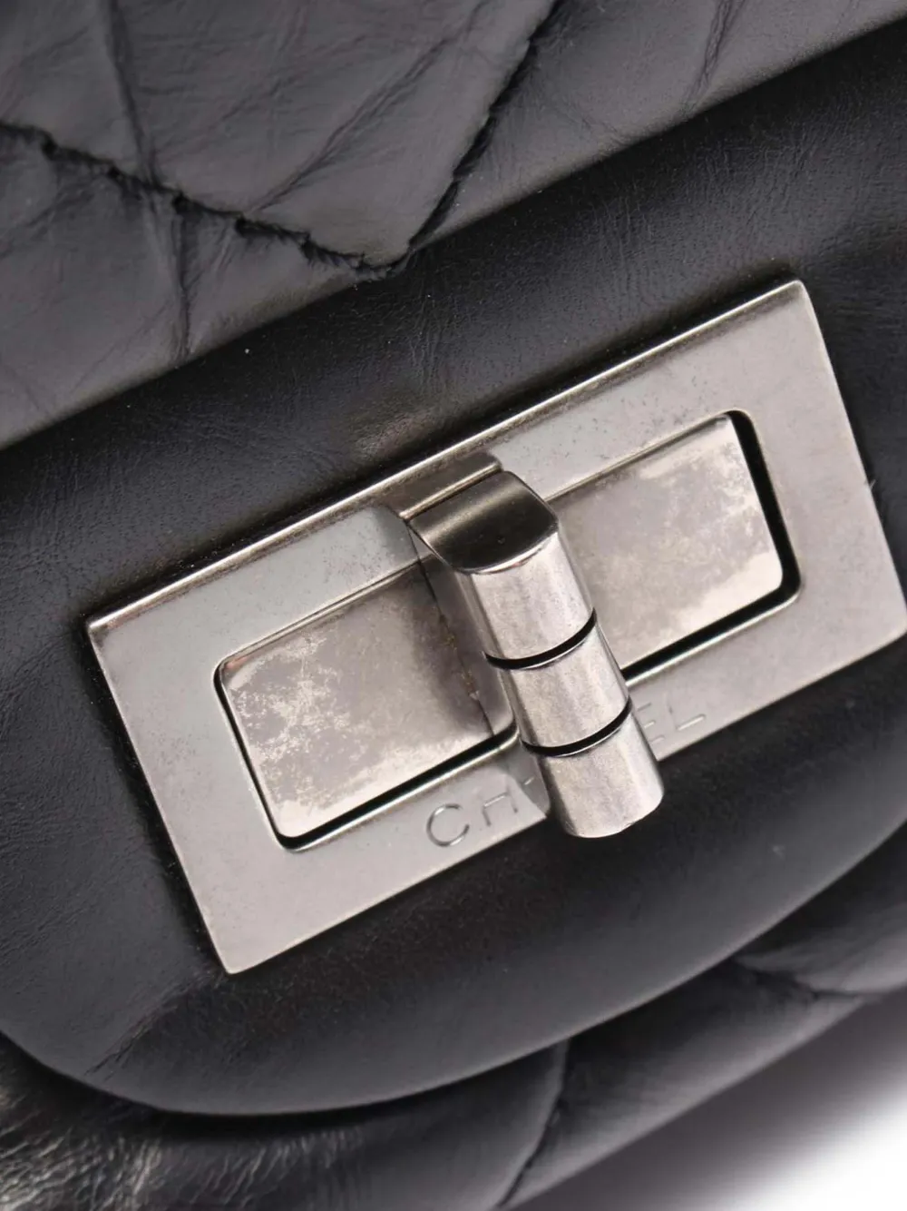 Pre-owned Chanel 2010-2011 Maxi Reissue 2.55 Aged Calfskin Double Flap Shoulder Bag In Black