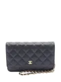 CHANEL Pre-Owned 2021-2025 CC Quilted Caviar Wallet on Chain crossbody bag - Black
