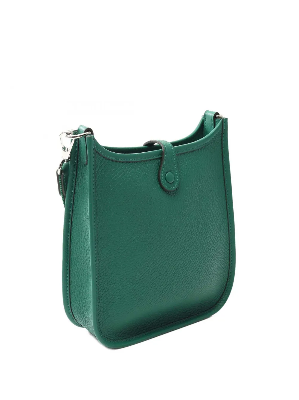 Pre-owned Hermes 2024 Clemence Evelyne Amazone Tpm Crossbody Bag In Green