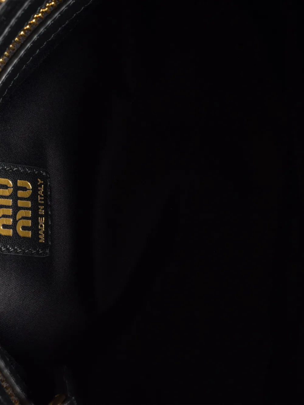 Miu Matelassé leren clutch Zwart