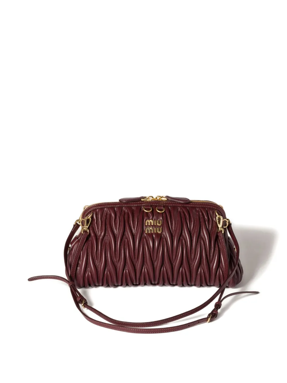 Miu Miu Clutch matelassé - Rosso