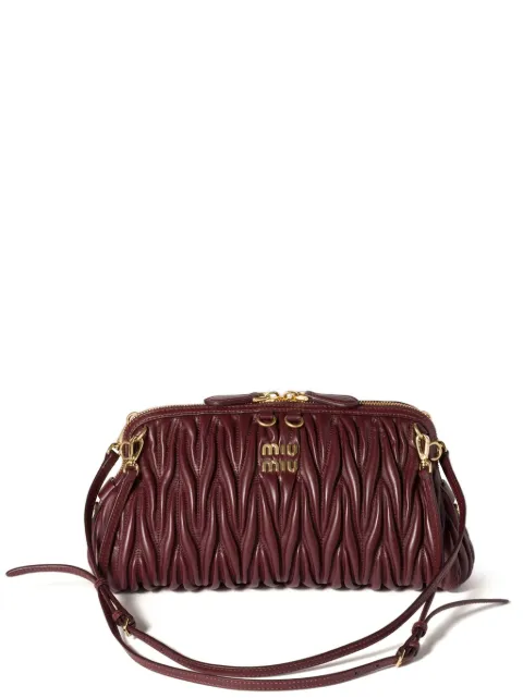 Miu Miu matelassé leather clutch bag