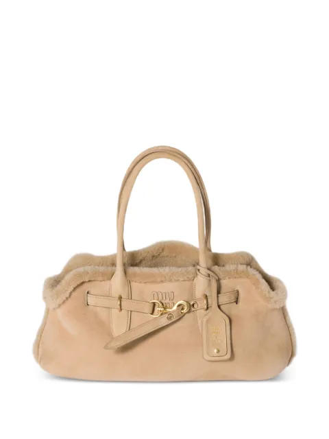 Miu Miu Aventure shearling tote bag